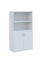 N 4 - 8DN2 kancelářská skříň, 2-dveřová/nika, 1450x800x400, bílá